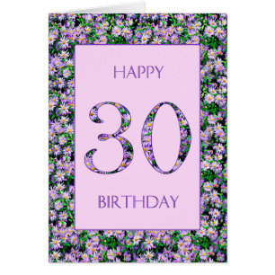 30th Birthday Purple Daisies