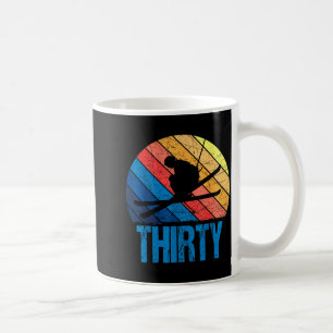 30th birthday retro ski skiing 30 year old men coffee mug