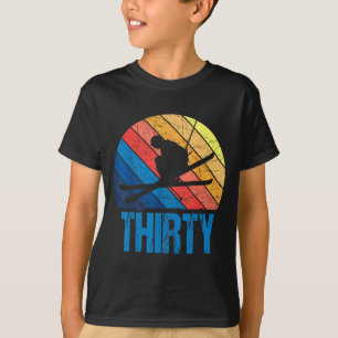 30th birthday retro ski skiing 30 year old men T-Shirt