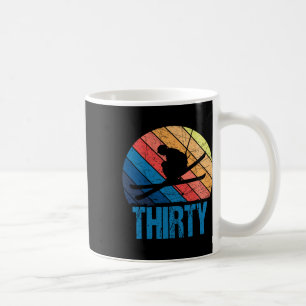 30th Birthday Retro Ski Skiing 30 Year Old Men Wom Coffee Mug