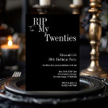 30th Birthday RIP 20s Black and White Party Invitation<br><div class="desc">This is a modern, 30th birthday, Halloween adult party design. This simple RIP 20s design, is in classic black and white with stylish typography. The template is set up for you to simply add your name Halloween birthday party details. Perfect for a cool and fun, Halloween themed, 30th birthday party....</div>