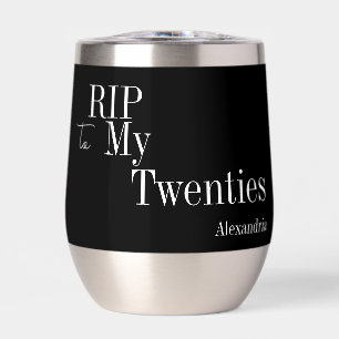 30th Birthday RIP 20s Party Black and White