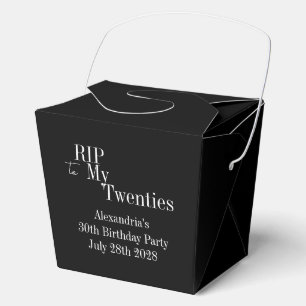 30th Birthday RIP 20s Party Favour Box