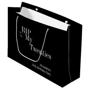 30th Birthday RIP 20s Party Favour Large Gift Bag