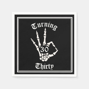 30th Birthday - RIP Twenties Skeleton Paper Plate  Napkin