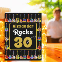 30th birthday Rock and Roll Guitar Personalised