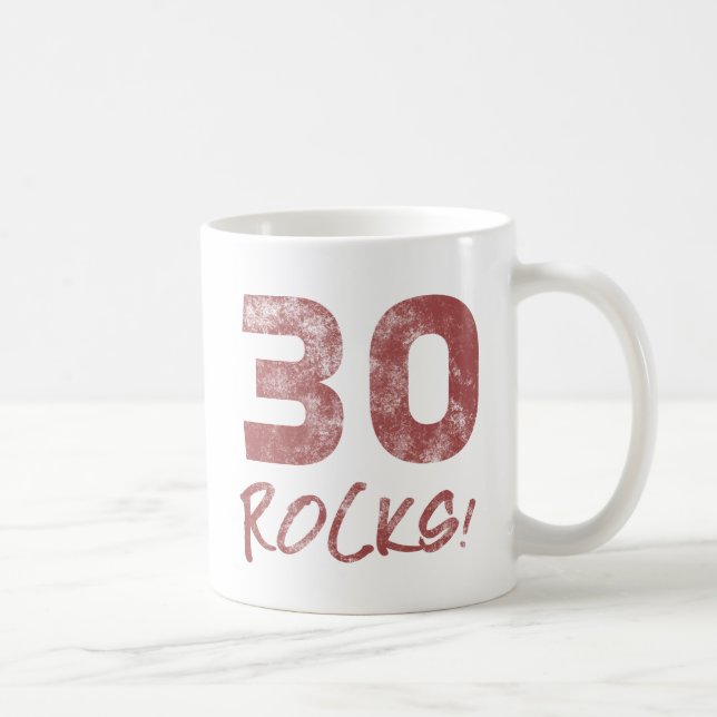 30th Birthday Rocks Coffee Mug (Right)