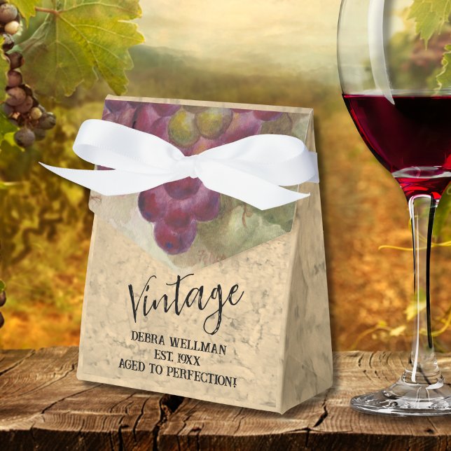 30th Birthday Rustic Vineyard Cheers to 30 Years Favour Box (Creator Uploaded)