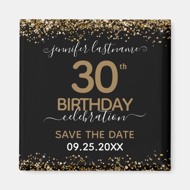 30th Birthday Save the Date Magnet (Front)