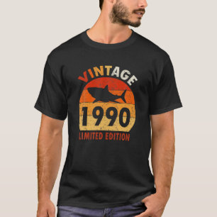 30th Birthday Shark Vintage 1990 Limited Edition G T-Shirt
