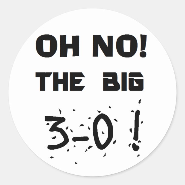 "30th Birthday" Stickers (Front)