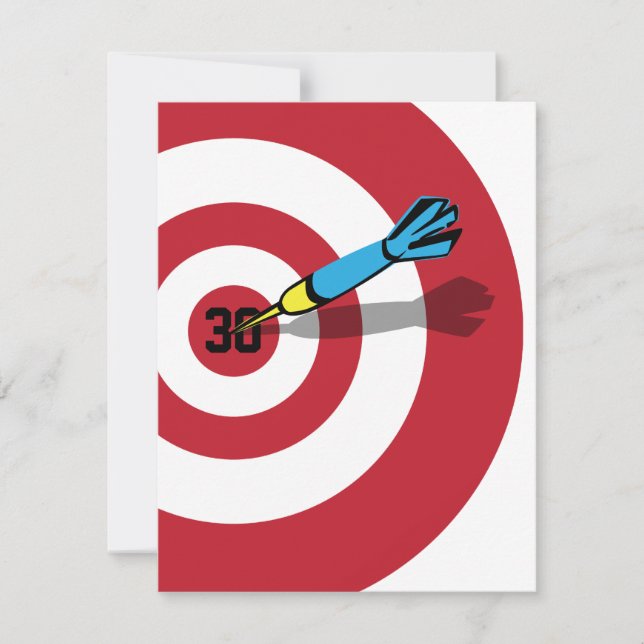 30th Birthday - Target Bullseye Invitation (Front)