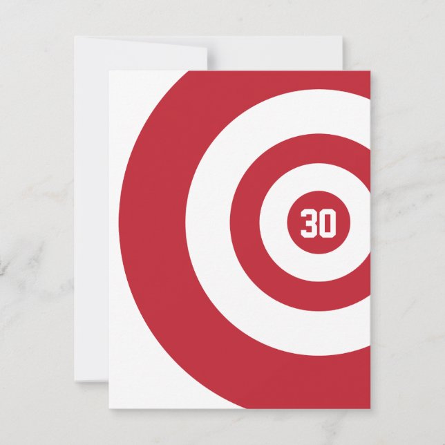 30th Birthday - Target Bullseye Invitation (Front)