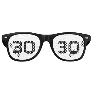 30th Birthday Template Retro Sunglasses