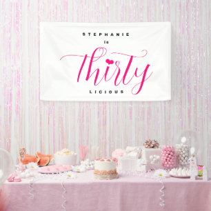 30th Birthday Thirty Thirtylicious Banner