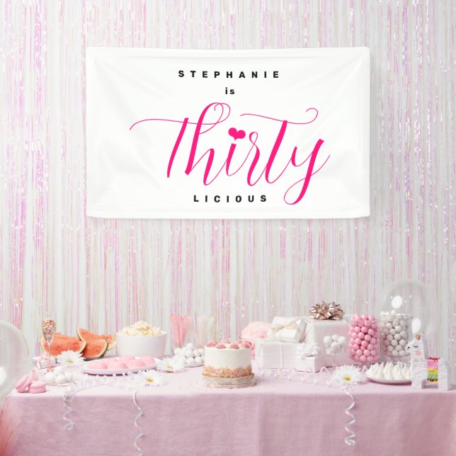 30th Birthday Thirty Thirtylicious Banner (Party)