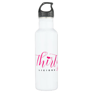 30th Birthday Thirty Thirtylicious Pink Modern 710 Ml Water Bottle