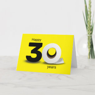 30th Birthday Toilet Paper Roll Card