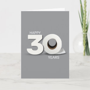 30th Birthday Toilet Paper Roll Card