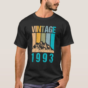30th Birthday u2013 1993 Vintage Mountains Hiking T-Shirt