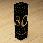 30th Birthday Wedding Anniversary Black and Gold Wine Box<br><div class="desc">30th Anniversary 30 Years,  30th Birthday Anniversary,  30th Wedding Anniversary,  Pearl Wedding Anniversary,  Elegant Gold Look Typography Happy Anniversary,  With Love Emily,  you can change the text Black and Gold Look Wine Gift Box</div>