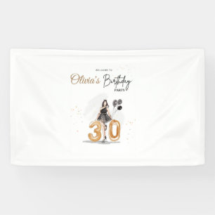 30th birthday welcome sign,  banner