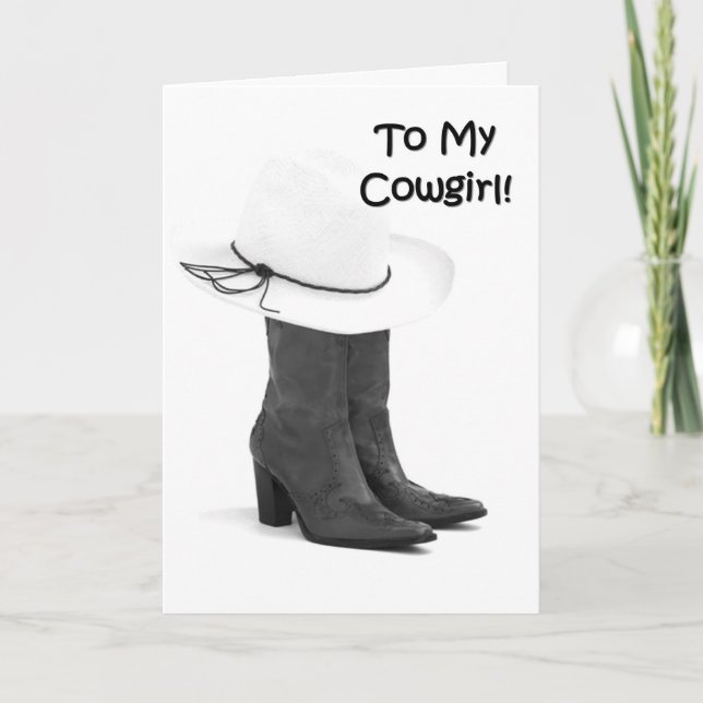 "30th" BIRTHDAY WISHES TO MY COWGIRL! Card (Front)