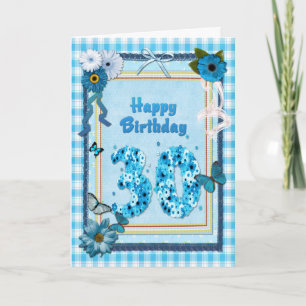 30th Birthday with a scrapbook effect Card