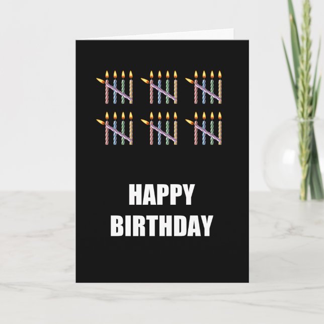 30th Birthday with Candles Card (Front)