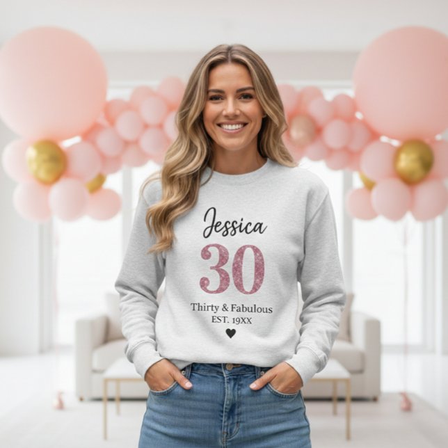 30th birthday womens tshirts thirty milestone Pink (Creator Uploaded)