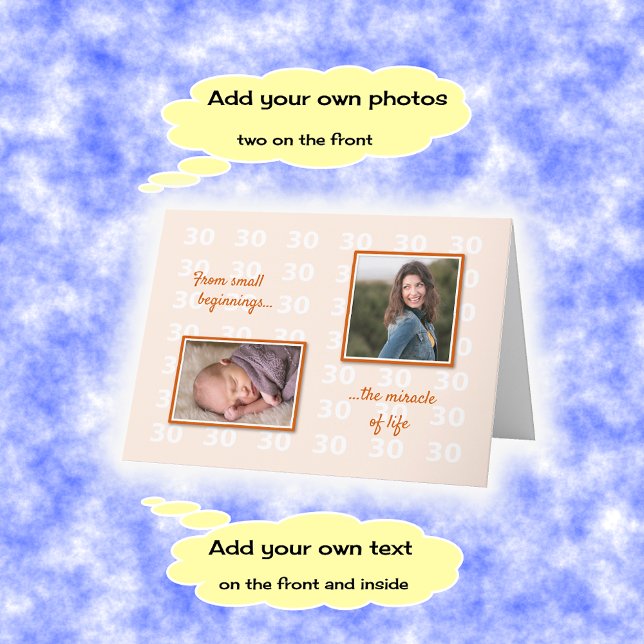 30th birthday your photos and text card (Creator Uploaded)