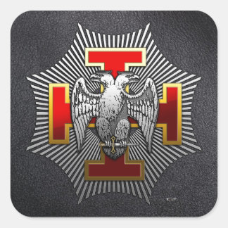30th Degree: Knight Kadosh Square Sticker