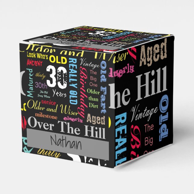 30th Happy BIrthday in a Graffiti Style Favour Box (Front Side)