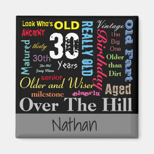 30th Happy BIrthday in a Graffiti Style Magnet