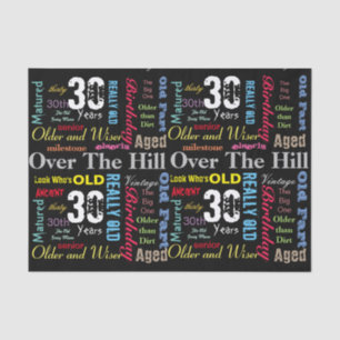 30th Happy BIrthday in a Graffiti Style Tissue Paper