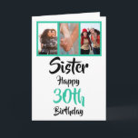 30th happy birthday sister photo collage Card<br><div class="desc">🌶️ Put a smile on a face with this awesome 30th birthday sister photo collage card. - Simply click to personalise this design 🔥 My promises - This design is unique and is designed with you in mind 🙏 Thank you for supporting my small business - If you would like...</div>