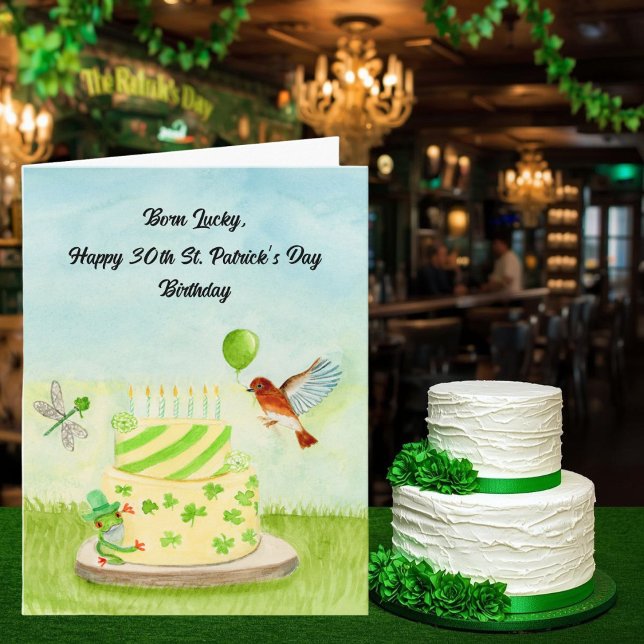 30th  Happy St Patricks Day Birthday Card (Creator Uploaded)