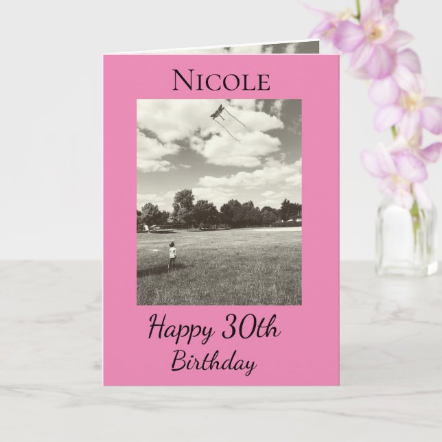 30th Inspiration Follow Your Dreams Birthday Card (Orchid)