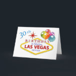 30th Las Vegas Birthday Card Standard (5" x 7")<br><div class="desc">30th Las Vegas Birthday Card Standard (5" x 7") with Envelope</div>
