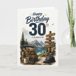 30th Man Birthday Card