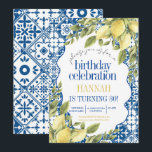 30th Mediterranean Italian Lemon Birthday Invitation<br><div class="desc">La Dolce Vita Italian 30th birthday party invitation</div>