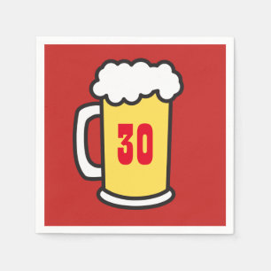 30th Milestone Birthday Party Beer Napkins
