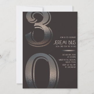 30th minimalistic Invitation
