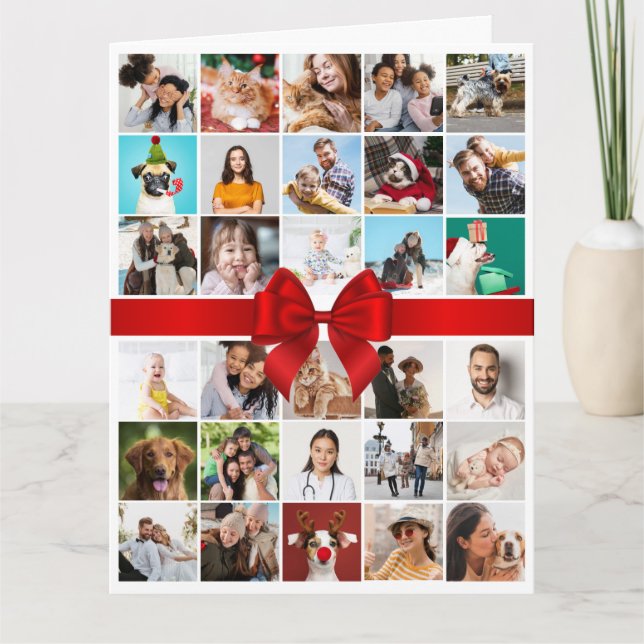 30th or Any Age Photo Collage Big Birthday Card (Front)