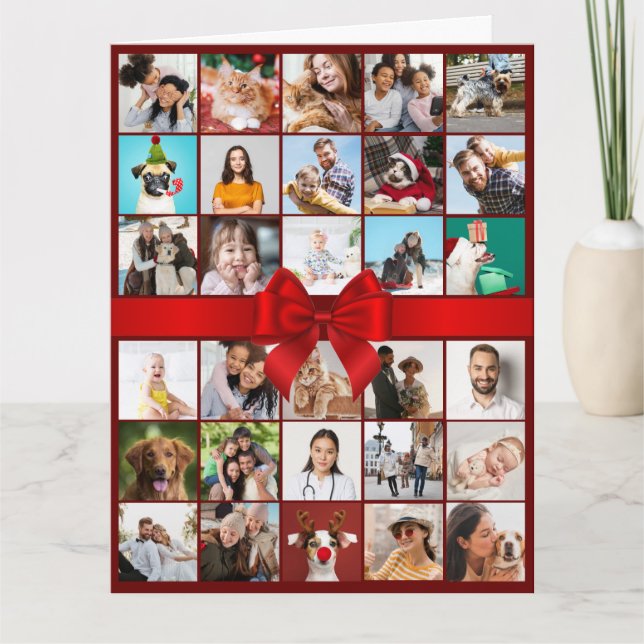 30th or Any Age Photo Collage Big Birthday Card (Front)