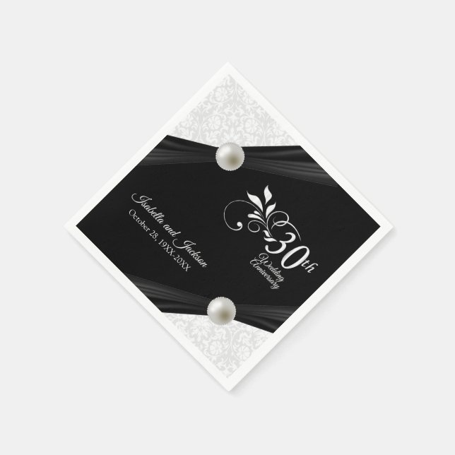 30th Pearl Anniversary Design Napkin (Corner)