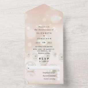30th Pearl Wedding Anniversary All In One Invitati Invitation