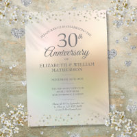 30th Pearl Wedding Anniversary Hearts Confetti