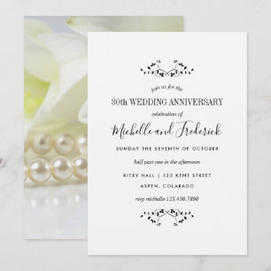 30th Pearl Wedding Anniversary Personalised Invitation