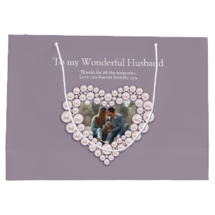 30th pearl wedding anniversary photo gift bag